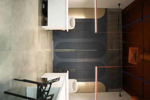 Фасад со скрытыми дверями